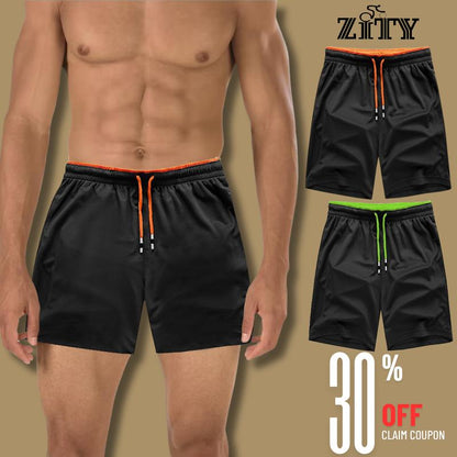 3PCS Men'S Athletic Shorts, Quick-Dry Jersey Shorts, Pull-On Knit Shorts with Pockets, Knit Gym Shorts