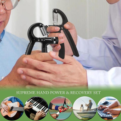 5-Piece Ergonomic Hand Grip Kit for Forearm Strengthening, Durable Design by Fitness Solutions USA