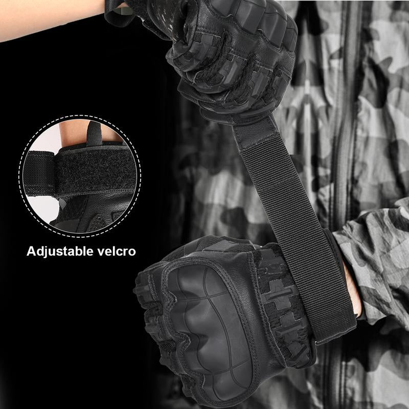 Tactical Gloves Full Finger Touch Screen Hrad Shell PU Leather Gloves Outdoor Gear for Hiking Hunting Camping Shooting Cycling Sports Gloves Men Touch Screen