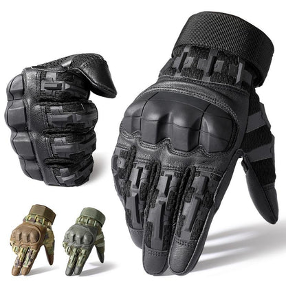 Tactical Gloves Full Finger Touch Screen Hrad Shell PU Leather Gloves Outdoor Gear for Hiking Hunting Camping Shooting Cycling Sports Gloves Men Touch Screen