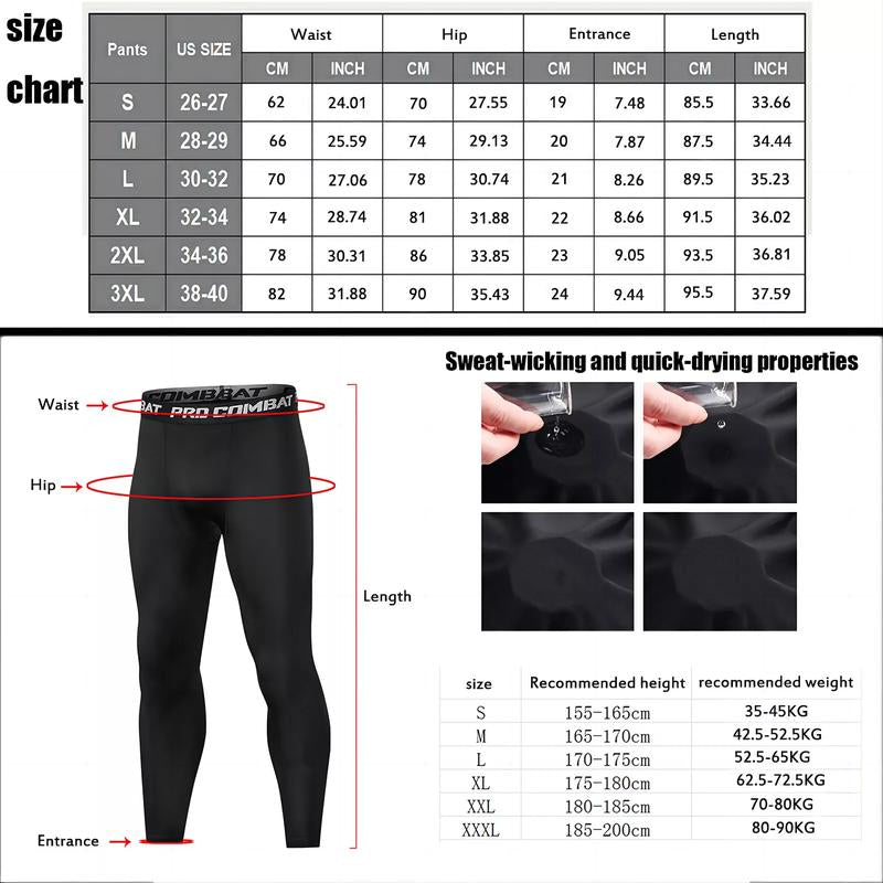 Compression Base Layer Gym Sports Running Training Pants for Men Leggings