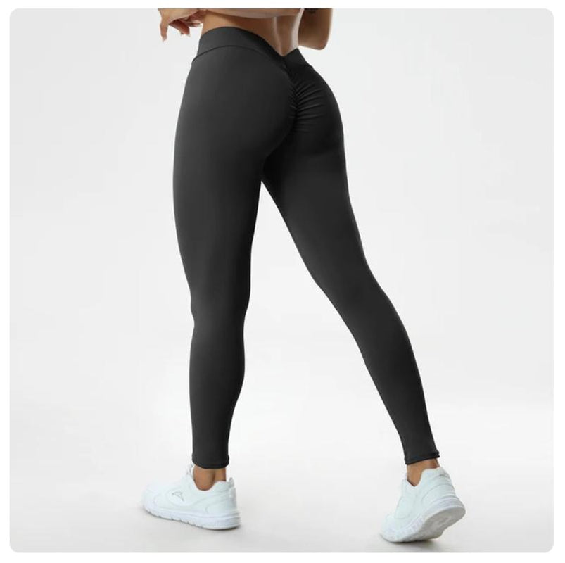 High-Waisted Fitness Pants with V-Butt Push-Up Design