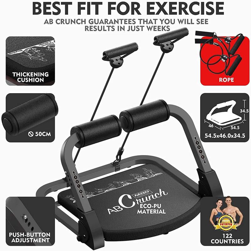 MBB Ab Workout Equipment - Home Gym Abdominal Training Machine and Crunch Bench for Comprehensive Full Body Exercise